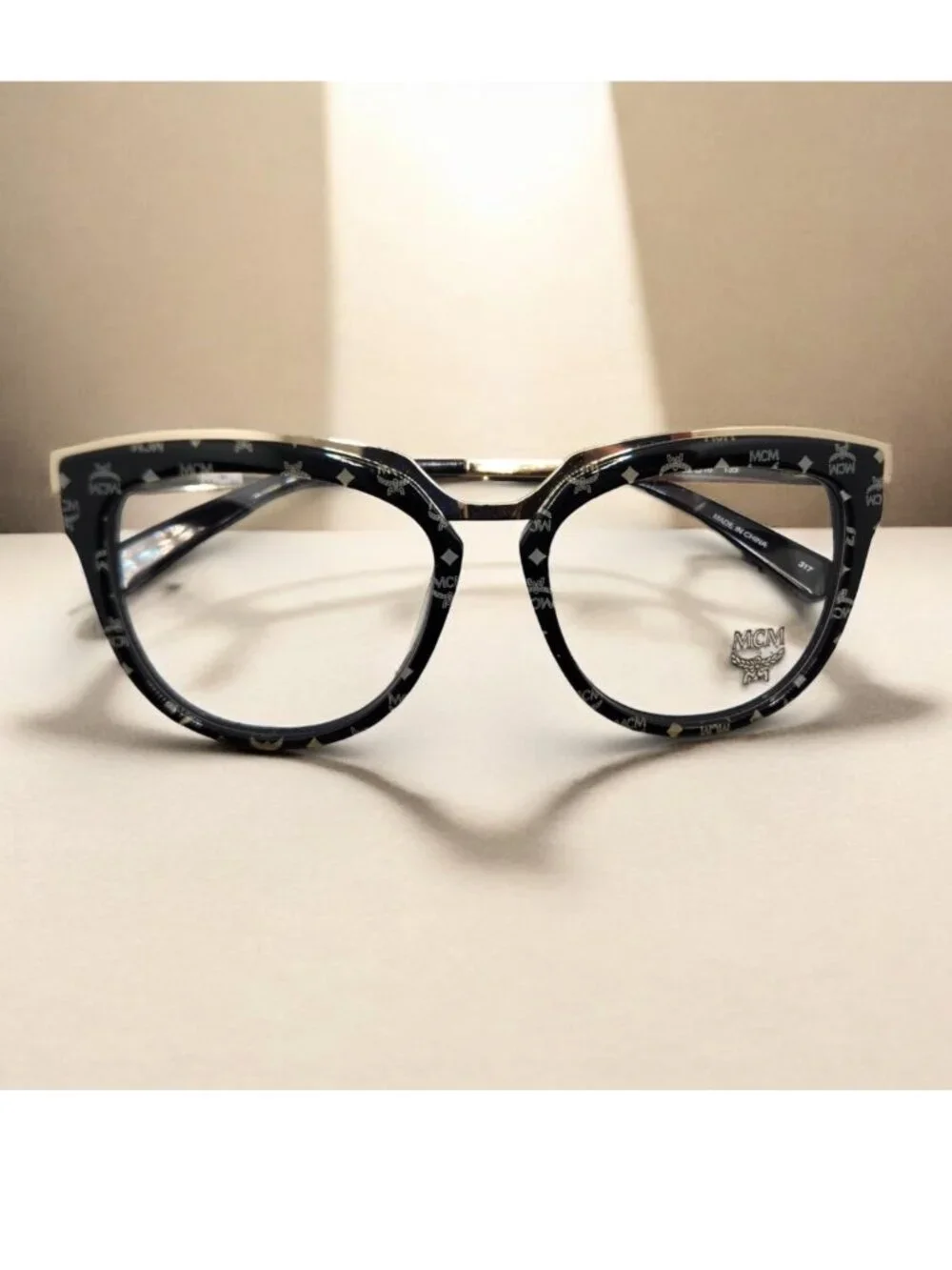 MCM2623 006 Eyeglasses Frames 52-16-135 Black Gold Visetos w/ Case & Cloth